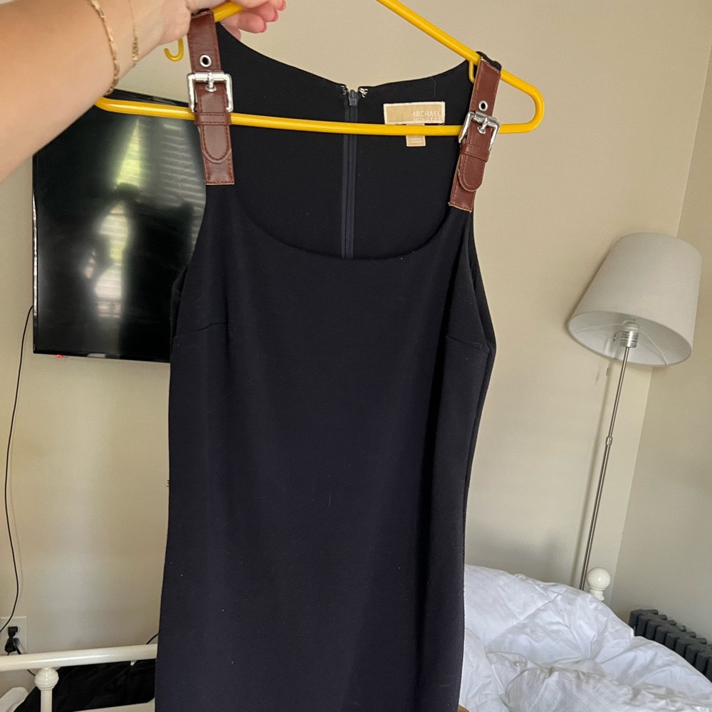 Michael Kors Navy Dress With Buckle Straps